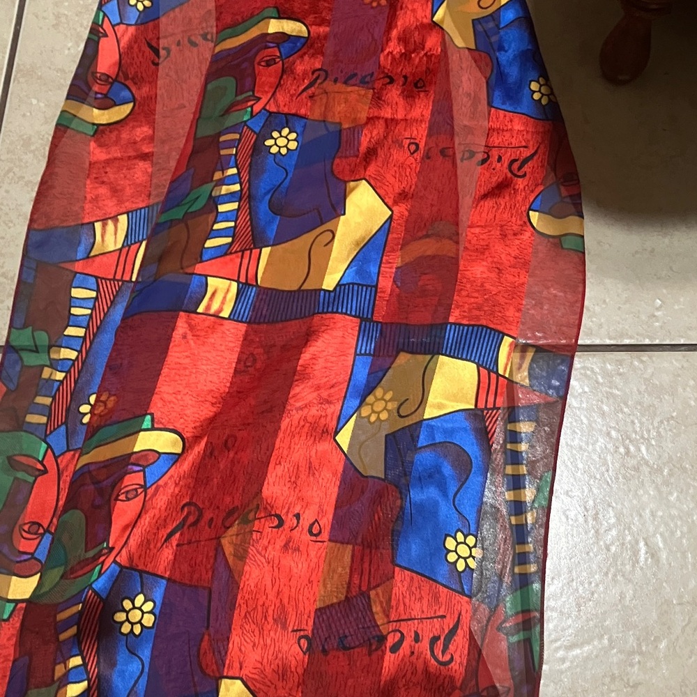 Colorful Abstract Scarf - Picture 2 of 3